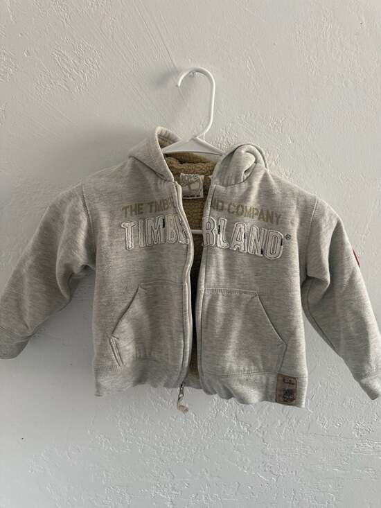 Timberland Other - Timberland Sherpa Lined Zip-Up Hoodie Grey Toddler Size 4T